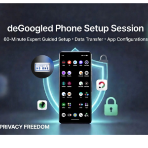 degoogled phone setup session