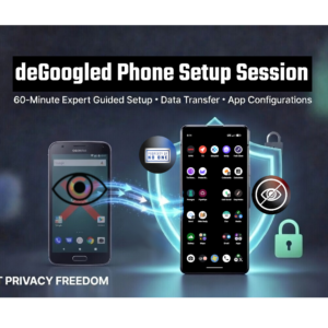 degoogled phone setup session