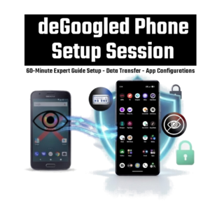 degoogled phone setup session